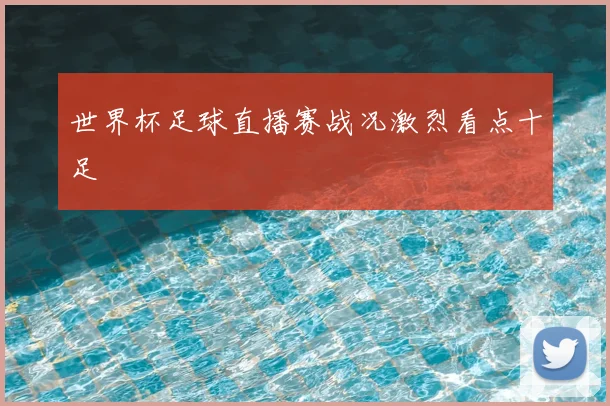 世界杯足球直播赛战况激烈看点十足